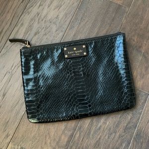 Kate Spade black zip pouch